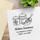 Baking - Het mengen Bowl, Whisker, het Adres van d Rubberstempel