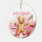 Baking Holiday Treats Gingerbread Man Keramisch Ornament (Links)