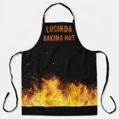 Baking Hot Chef Flames Personalize Schort (Voorkant)
