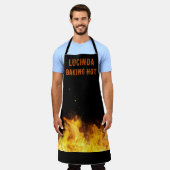 Baking Hot Chef Flames Personalize Schort (Gedragen)