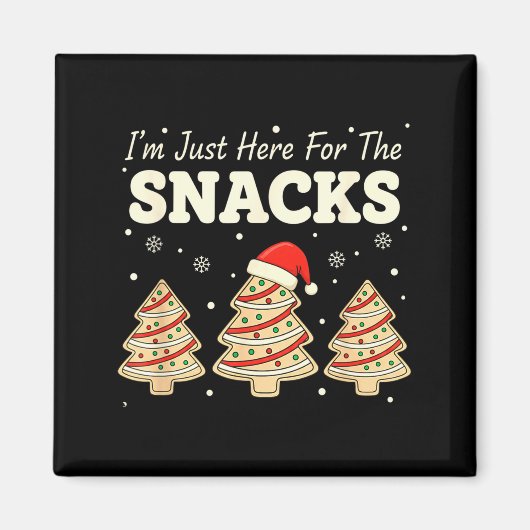 Baking I'm Just Here For The Snacks Christmas Cook Magneet (Voorkant)