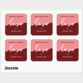 Baking is Love made Eetble Script Square Sticker (Vel)