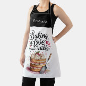 Baking Is Love Quote Kitchen Baker Personalized Schort (Insitu)