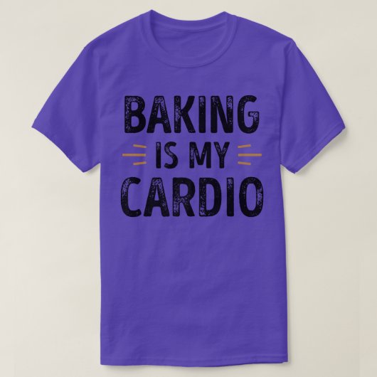 Baking is mijn Cardio Funny Retro T-shirt (Design voorkant)