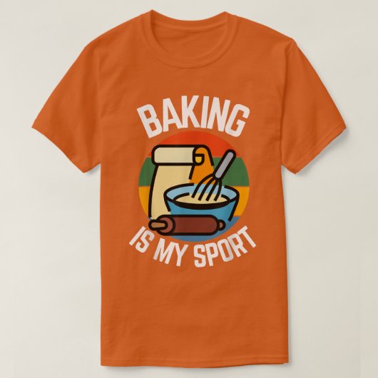 Baking is mijn sport, Baker Fans 394 T-shirt (Design voorkant)