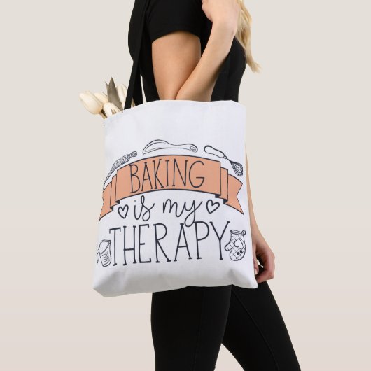 Baking is mijn therapie. tote bag (Dichtbij)