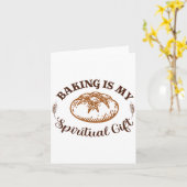 Baking Is My Sritual Gift Funny Bake Lover Pastry  Kaart (Gele Bloem)
