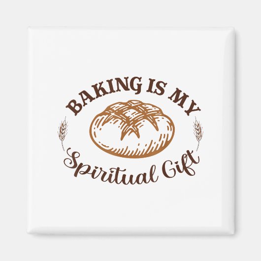 Baking Is My Sritual Gift Funny Bake Lover Pastry Magneet (Voorkant)