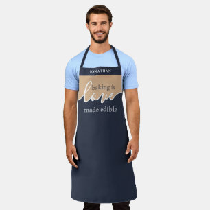 Baking is van liefde gemaakt Eetbare Script Apron Schort