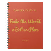 Baking Journal Terracotta & Mosterdgeel Notitieboek (Voorkant)