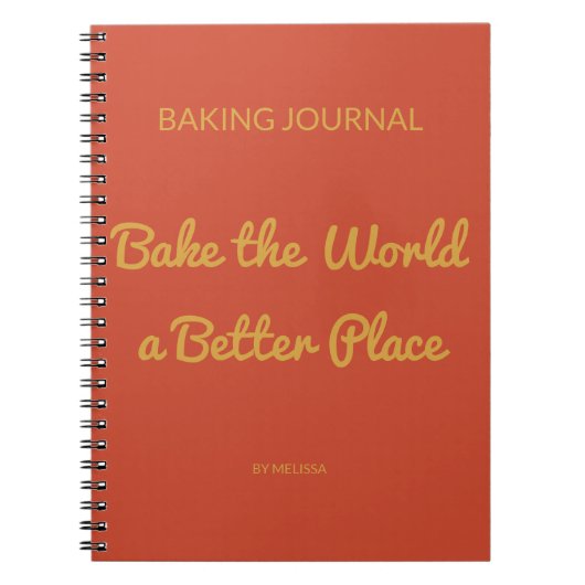 Baking Journal Terracotta & Mosterdgeel Notitieboek (Voorkant)