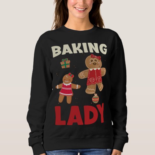 Baking Lady Christmas Gingerbread Cookies Trui (Voorkant)