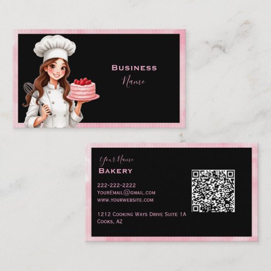 Baking Lady Visitekaartje (Voorkant / Achterkant)