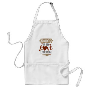 Baking Love Language voor Baker Apron Standaard Schort