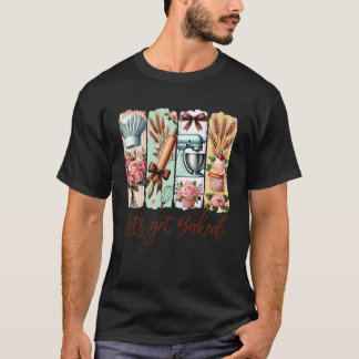 Baking Lover Baker Penseelstreek Coquette Strik La T-shirt
