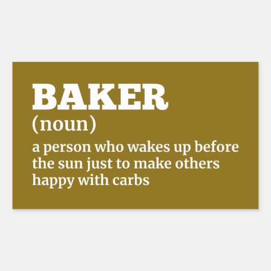 Baking Lover Funny Definition Sticker (Voorkant)