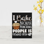 Baking Lover Punching People - Baker &amp; Cupcake Kaart (Gele Bloem)