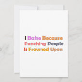 Baking Lovers Gift: Ik bak omdat mensen slaan Kaart (Voorkant)