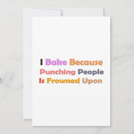 Baking Lovers Gift: Ik bak omdat mensen slaan Kaart