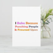 Baking Lovers Gift: Ik bak omdat mensen slaan Kaart (Staand voorkant)