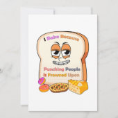 Baking Lovers Gift: Ik bak omdat mensen slaan Kaart (Voorkant)