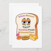 Baking Lovers Gift: Ik bak omdat mensen slaan Kaart (Voorkant / Achterkant)