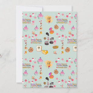 Baking Lovers Gift: Ik bak omdat mensen slaan Kaart
