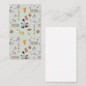 Baking Lovers Gift: Ik bak omdat mensen slaan Visitekaartje (Voorkant / Achterkant)