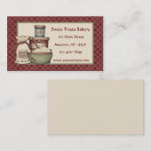 Baking, maroon Stip Visitekaartje (Voorkant / Achterkant)