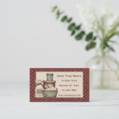 Baking, maroon Stip Visitekaartje (Staand voorkant)