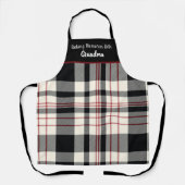 Baking Memories Kerst Plaid Eigen Naam Schort (Voorkant)