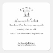 Baking Mixer Minimalist Bakery Ingredient Product Vierkante Sticker (Voorkant)