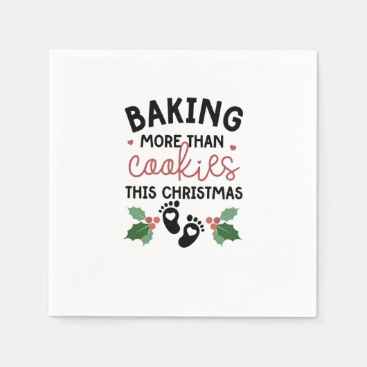 Baking More Than Cookies This Christmas Pregnancy Servet (Voorkant)