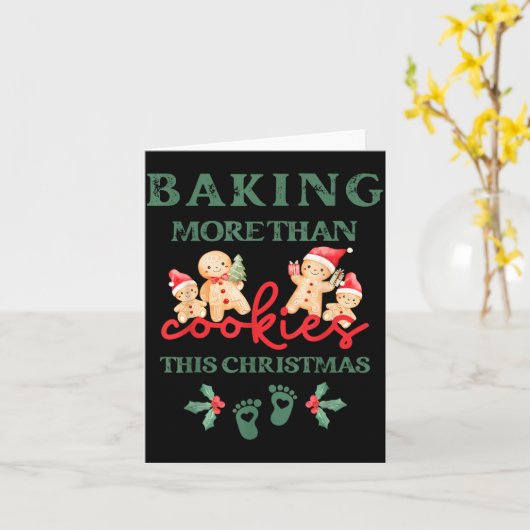 Baking More Than Cookies This Christmas Pregnant M Kaart (Gele Bloem)