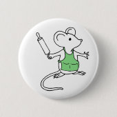Baking Mouse Green Ronde Button 5,7 Cm (Voorkant)