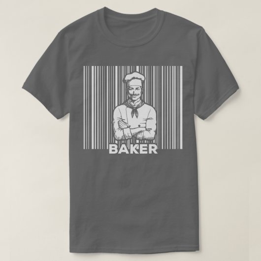 Baking Muffins Cookie Cakes Pastries Barcode Bake T-shirt (Design voorkant)