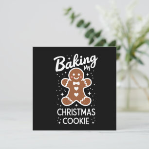 Baking My Christmas Cookie Zwangerschaps Maternity Feestdagenkaart