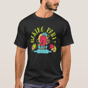 Baking Party 9th Birthday Rolling Pin Chef Pet Bak T-shirt