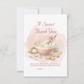 Baking Party Birthday Girls | Elegant Soft Pastel Bedankkaart (Voorkant)