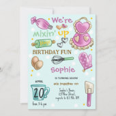 Baking party birthday Invitation Kaart (Voorkant)