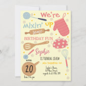 Baking party Birthday Invitation Kaart (Voorkant)
