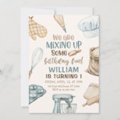 Baking Party Boy Kinder kookverjaardag Kaart (Voorkant)