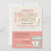 Baking Party Cookie Letters Birthday Kaart (Voorkant)