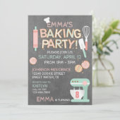 Baking Party Cookie Letters Verjaardag Kaart (Staand voorkant)