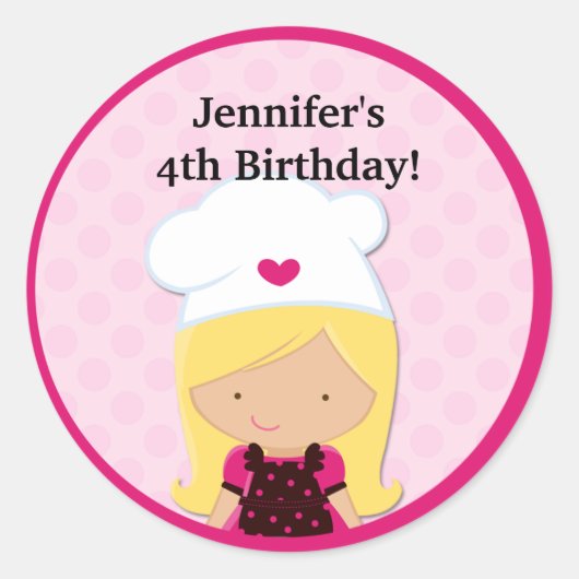 Baking Party Favor Stickers (Voorkant)