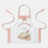 Baking Party Girls Birthday Elegant Bowl & Whisk Schort (Voorkant)