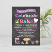 Baking Party voor Pizza en Cupcakes Kaart (Staand voorkant)