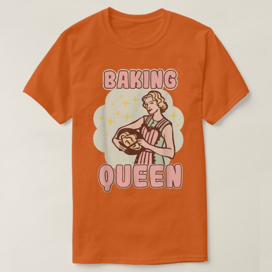 Baking Queen Bakery Dessert Pastry T-Shirt (Design voorkant)