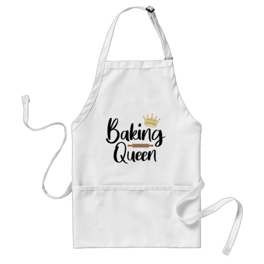 Baking Queen/Fun Baking Quote Standaard Schort (Voorkant)