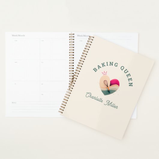 Baking Queen - Hart - Op maat Planner (Display)